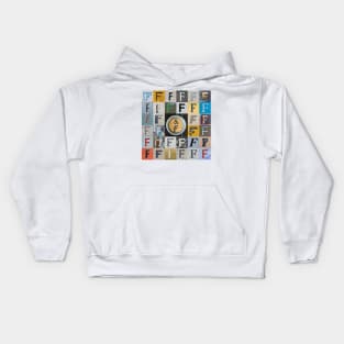 Nick's Type Art: F Kids Hoodie